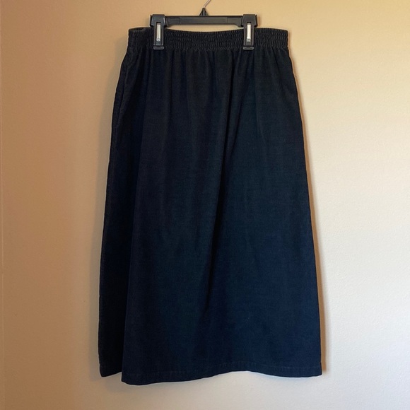 L.L. Bean Skirts Vintage Llbean Black Corduroy Skirt Poshmark